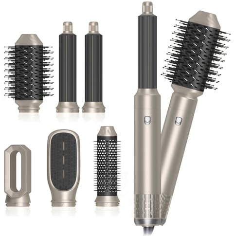 6 in 1 Hair Styler Set 1000W Air Styler Hair Dryer Brush Magic Styler Automatic Air Curling Iron for Curl, Straighten, Volume, Blow Dry