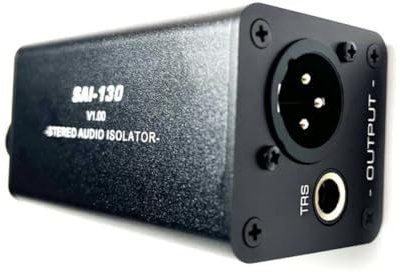 Mskidand ReduccióN de Ruido del Aislador de Audio, Elimina el Ruido Actual, Caja de ConexióN una DI, Aislador de Audio del Mezclador XLR 6.5, EstéReo -130