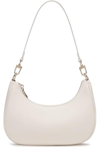 Women's Shoulder Bags Cute Hobo Purses Vintage Handbags with Zipper Lightweight Underarm for Dating Shopping Gift (Beige)