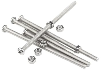 Juego de tornillos extra largos de acero inoxidable 304 con ranura cruzada, cabeza redonda y tuerca, M2-M6(M2X45 20pcs)