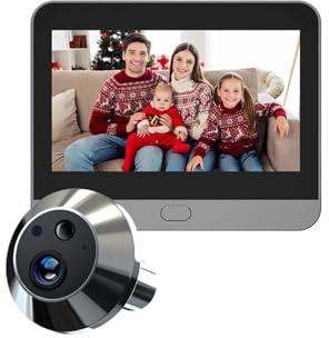 VEKELETE Smart 3MP Mini Digital Peephole Door Camera 2.4Ghz WiFi Infrared IR Night Vision PIR Motion Detection Digital Viewer(Door Camera)