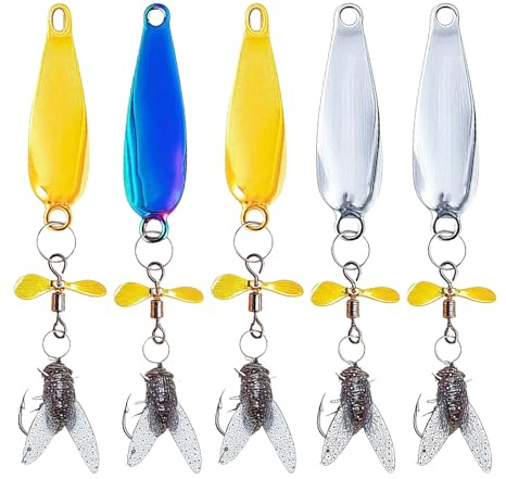 Señuelos Giratorios para Pesca Cebo Giratorio Metálico para