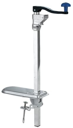 Abrelatas comercial de altura ajustable, abrelatas manual de sobremesa de alta resistencia con hoja de acero inoxidable para latas grandes. plata 48cm/18.5in