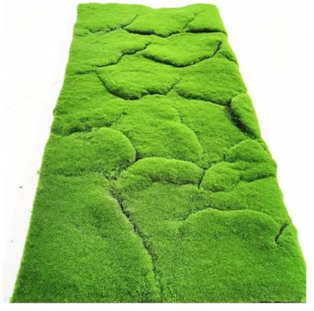 AGLZWY Künstliche Moosmatte Rasenteppich 1x1m, Künstliche Mooswand Hohe Dichte Und Haltbarkeit für Patio Balkon Außen Innen (A)