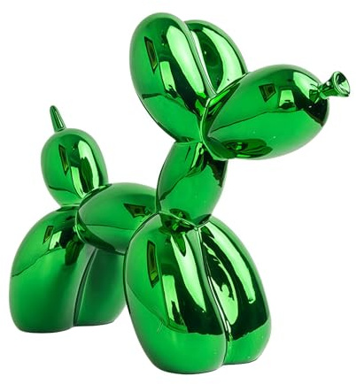 YOYUMI Statua Cane Palloncino Balloon Dog Processo di galvanizzazione decorazione moderna di lusso soggiorno ingresso ufficio finestra scultura verde