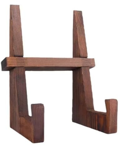 ECVGHD Chevalet de présentation en bois pour assiettes, photos et livres, support de rangement portable
