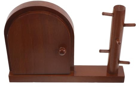 Kisangel Cubierta de Enchufe de Pared de Madera Maciza Rústica con Colgador de Llaves, Protector para Interruptor de Luz Módulo, Decoración Práctica para Hogar y Dormitorio