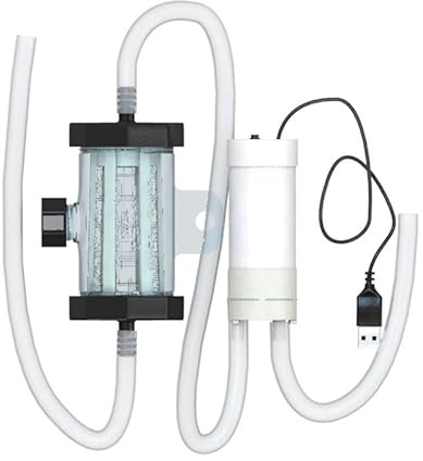 BEAZOOM Acquario elettrico per la pulizia della ghiaia Pompa a sifone USB Pesce per serbatoio cambio acqua con filtro e tubo in silicone 1 metro