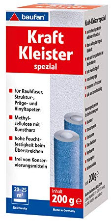Baufan Kraft Kleister, ideal für überstreichbare Tapeten, 200g, transparent