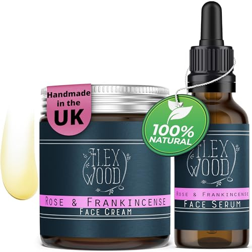 Ros Och Rökelsekräm & Serumpresentset - 100% Naturligt, Veganskt, Fuktgivande, Antiåldring, Grymhetsfritt