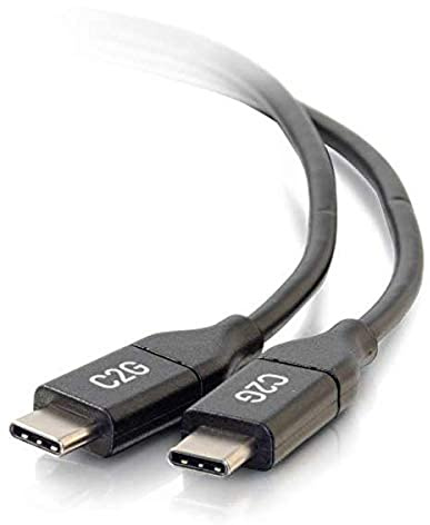 C2G 1.8M USB-C to USB-C 5A Power Delivery and Data Transfer Lead Suitable for use with Galaxy S9/8+, MacBook Pro, iPad Pro, Google Pixel, Chromebook, Nexus, Huawei, Nintendo Switch and more