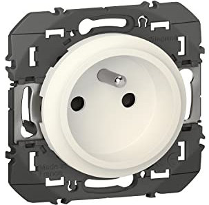 LEGRAND - Prise Electrique Murale 16A avec Terre dooxie EasyRéno - Prise 2P + T Faible Profondeur - Fabriqué En France - Blanc