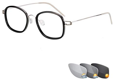 Retro Screwless Eyeglasses Photochrome Lesebrille Ultraleichte, Bequeme Brille für Männer und Frauen, UV-Schutz, Anti-Müdigkeit