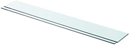 Tidyard 2 STK Wandregal Glas mit 8mm ESG Sicherheitsglas Regalboden Glas Badregal Glasregal Badablage Glasablage Glasboden, Verschiedene Größen - Transparent 90 x 12 cm