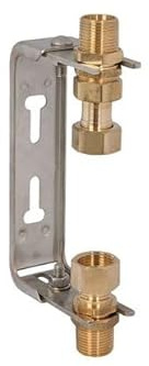 JS Wasserzähler-Bügel für Hauswasserzähler QN 6, DN 1 1/4 Zoll Steigstrang mit Baulänge 150 mm - verstellbar - Edelstahl