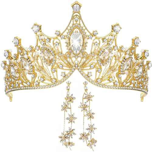 Tiara Kristallkrone für Bridal, Prinzessin Diadem Hochzeit Tiara Crown für Hochzeit Abschlussbälle Proms Festzüge Parties Geburtstag