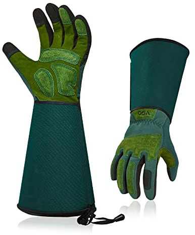 Vgo... 1 Paar Gartenarbeitshandschuhe, Sicherheitshandschuhe, Unisex, lange Ärmel Stulpe, pannensicher, dornensicher, Touchscreen (SL7477)