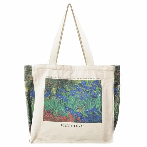 BROADREAM Van Gogh Iris, Borse della Spesa Donna, X-Large