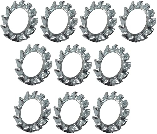AERZETIX - C44524 - Lot de 10 Rondelles frein éventail M6 pour boulon/vis M6 - dents denture extérieur - en acier zingué - DIN6798 - assemblage écrou serrage étanchéité fixation