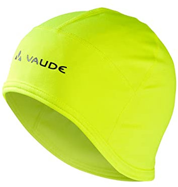 VAUDE Helm Unterziehmütze Bike Warm Cap in Gelb – Fahrrad Mütze für kalte Tage, Winddichte Helm-Unterziehmütze für Rennrad, MTB und Radtouren, Helm Mütze mit weicher Fleece-Innenseite