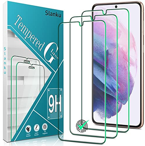 Slanku 3 Stück Panzer Schutzglas für Samsung Galaxy S21 Plus 5G Schutzfolie