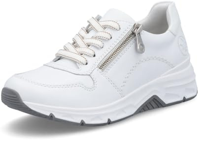 Rieker Damen Low-Top Sneaker 48134, Frauen Halbschuhe, lose Einlage,straßenschuhe,Strassenschuhe,Sportschuhe,Freizeitschuhe,Weiss (81),36 EU / 3.5 UK