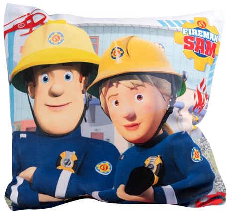 United Labels Feuerwehrmann Sam Kissen, Kopfkissen 30x30 cm, Bunt, Sofakissen, Dekokissen für Feuerwehr-Fans