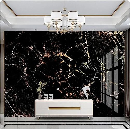 3D Wallpaper Golden Black Marble Pattern TV Background Wall Mural Living Room Bedroom,3D,350x245cm