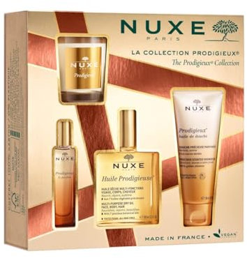Nuxe Geschenkset Huile Prodigieuse 100 ml + Prodigieux Le Parfum 15 ml + Prodigieux Huile de Douche 100 ml + Prodigieux Duftkerze 70 g 1 Stk.