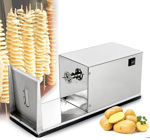 Tagliapatate Elettrico A Spirale, Affettatrice for Patate Tornado, Affettatrice for Patate Contorte Taglierina A Spirale, Tagliatrice Di Verdure In Acciaio Inossidabile for Frutta, Patate, Cetrioli
