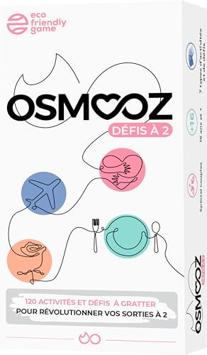 ATM Gaming Osmooz - Gioco di coppia, motivo: sfide a 2, gioco di carte da grattare, giochi da tavolo, regalo da donna, regalo per uomo, regalo per coppia, regalo originale