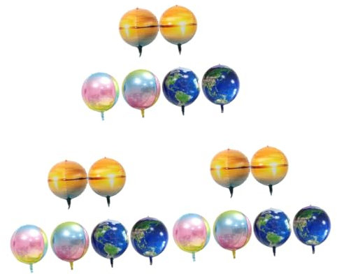 ibasenice 18pcs Party Decorative Balloons Modeling Sunset Clouds Earth Appearance