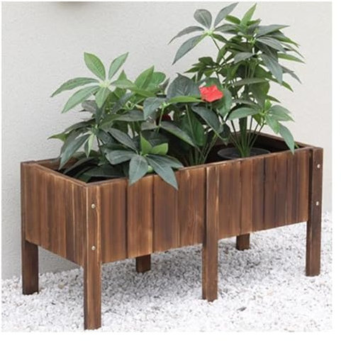 Hölzerne Angehobene Gartenpflanze, Erhöhtes Gartenbett Mit Beinen Erhöhte Pflanzbox Für Hof/Gewächshaus/Gemüse/Blume/Kräuter ﻿ (Farbe : Braun, Größe : 70x40x45cm)