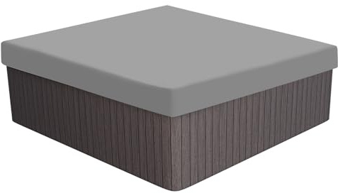PATIKIL 245x245x30cm Quadrato Telo Copertura Rettangolare per Piscine 210d Oxford Coperture Copri Vasca da Bagno Idromassaggio Impermeabile Protezione Patio Mobili Calda Esterno, Grigio