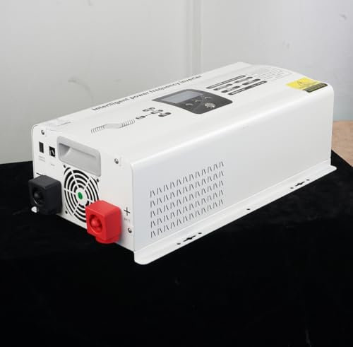 5000W Hybrid Wechselrichter mit 60A MPPT Solar Laderegler 24V 48V DC auf 220V/230V AC Reine Sinus Welle Spannungswandler Photovoltaik Stromwandler für Wohnmobil, Haushalt, Solaranlage