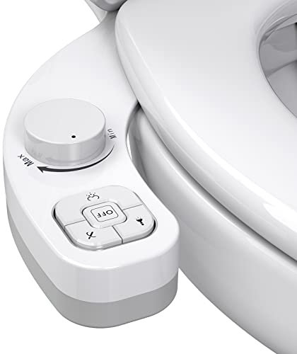 WRISIN Bidet WC Bidet Giapponese Spruzzatore Bidet Kit Sedile WC Alle De Bain con Doppio Ugelli retrattili autopulenti (WTHITE)