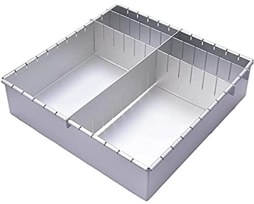 FengQingHuaGG Square Aluminum Cake Mold,Adjustable Cake Baking Pan,Multi-Function Cake Baking Mold Frame Tool