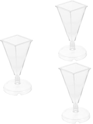 Garneck 3pcs Diy Pyramid Candle Mold Acrylic Epoxy Ornament Mold for Unique Tabletop Decor and Aromatherapy Crafts for Creating Decorative Handicrafts