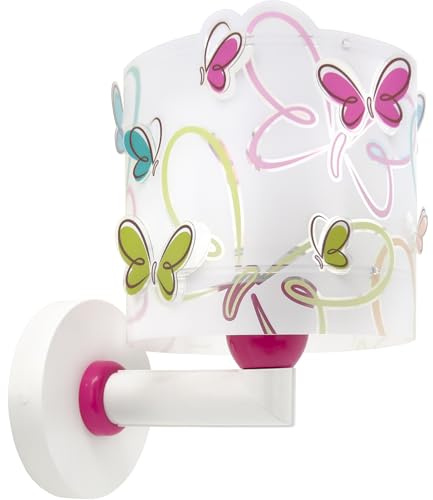 Dalber Kinder Wandlampe Butterfly Schmetterlinge 62148 | Wandleuchte; Kinderzimmer; E27 - 1 x 15W