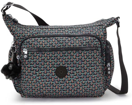 Kipling Gabbie Umhängetasche, Leicht, Mittlere Größe mit mehreren Fächern