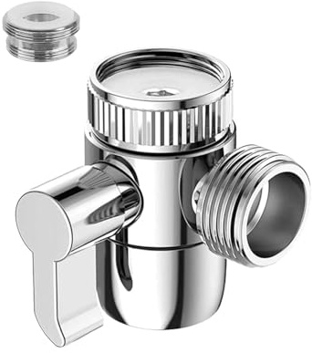JIPUKE 3-Way Sink Faucet Splitter M22 x M24 Shower Head for Dishwashers Washing Machines Shower Nozzles in Kitchen Sink Tap and Bathroom Ordinary Shower Hoses or Water Supply Hoses