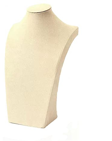 ksxnkhk Espositore per Gioielli, Collana, Ciondolo, Catena, Busto, Supporto Tridimensionale in Velluto (40 cm)