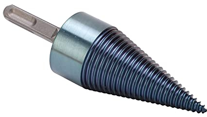 TIKATARER Wood Splitter Drill Bit, 42mm Log Splitters For Firewood Kindling Splitter Firewood Split Drill Bit Square Shank Blue ‑ Plated Screw Cone Head Drilling Accessories