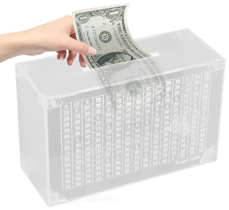 Akrylpengar - Transparent, lätt att, pengar, spara pengar |Piggy Bank är lämplig för människor i alla åldrar