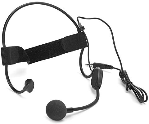 CEMTUKLBP Mini microfono cablato ad archetto, microfono a condensatore con spina da 3,5 mm, microfono omnidirezionale con gancio per l'orecchio per insegnamento, canto sul palco e