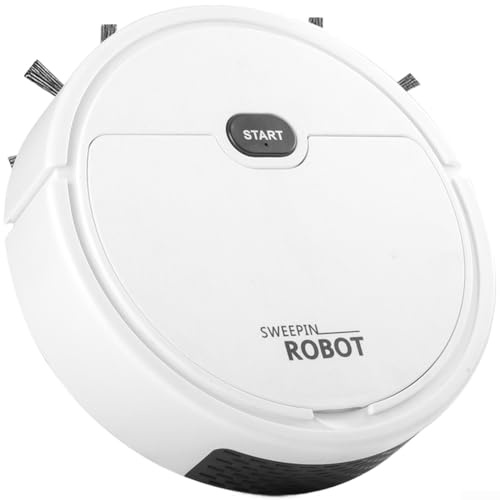 ZiStarlilife Robot aspirador 3 en 1 barrido trapeador y succión con diseño delgado de 5,5 cm Cepillos de doble filo para evitar obstáculos automáticos 60 minutos de tiempo de funcionamiento para