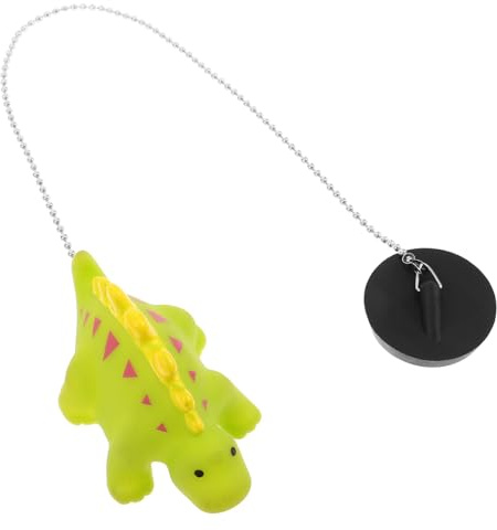 Ipetboom Rubber Bathtub Drain Stopper, Cute Dinosaur Wash Basin Plug, Bath Tub Plug Water Stopper for Bathroom Sink