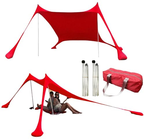 Beach Tent – Fabric 210x150x170cm | Sun Shade Sail With Iron Support Rods | Integrated Portable Canopy For UV Protection In Outdoor Parks Sand Awnings And Summer Daily Vacation Use