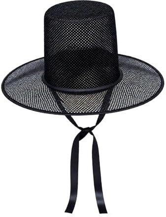 Luwecf Sombrero Tradicional Ligero para Hombre Y Mujer, Gorra Novedosa de Malla Negra.