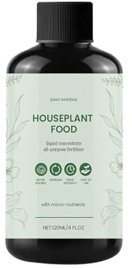 Indoor Plant Food Liquid 120ml Natural Safe Growth Enhancer | Indoor Plant Food Fertilizer for Outdoor Garden House Potting Soils Flowers Tree Orchid Cactus Bonsai Monstera Fruit